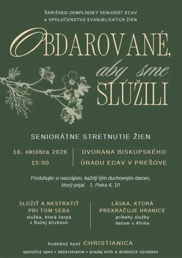 Pozvánka na seniorátne stretnutie žien