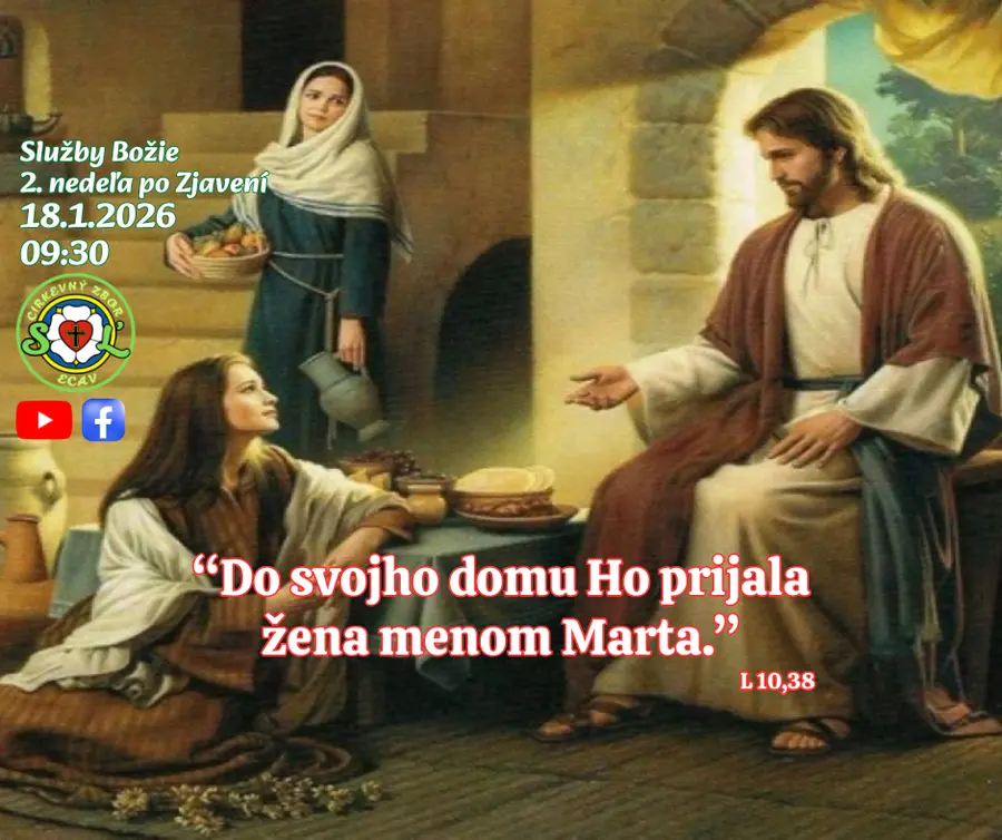 SLUŽBY BOŽIE ǀ 2. NEDEĽA PO ZJAVENÍ ǀ 18.01.2026