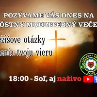 PÔSTNY MODLITEBNÝ VEČER II. ǀ 27.3.2026