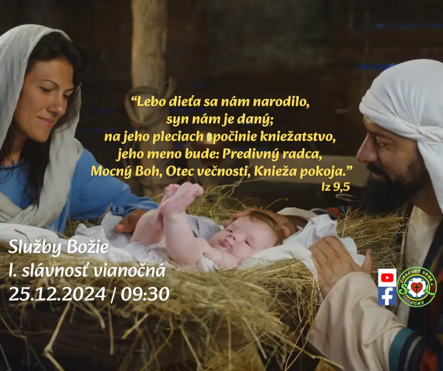 SLUŽBY BOŽIE│1. SLÁVNOSŤ VIANOČNÁ│25.12.2024