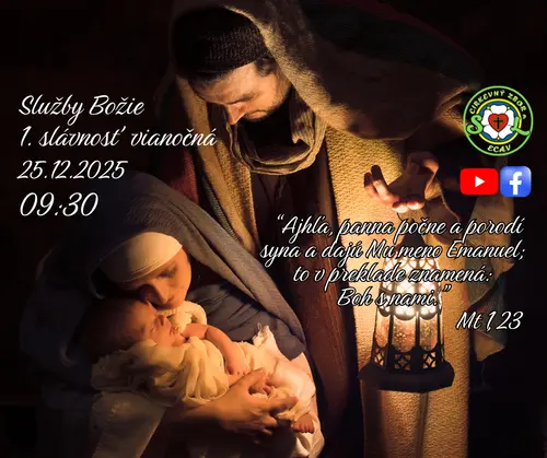 SLUŽBY BOŽIE ǀ 1. SLÁVNOSŤ VIANOČNÁ ǀ 25.12.2025
