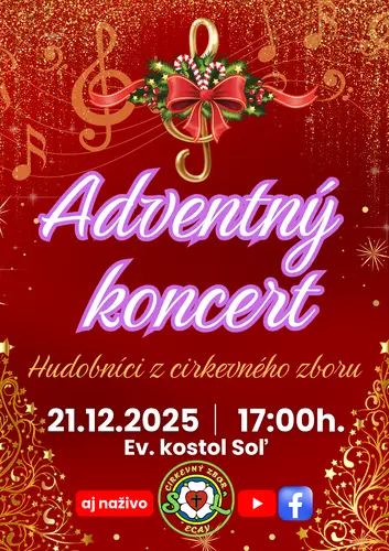 POZÝVAME VÁS NA ADVENTNÝ KONCERT 2025