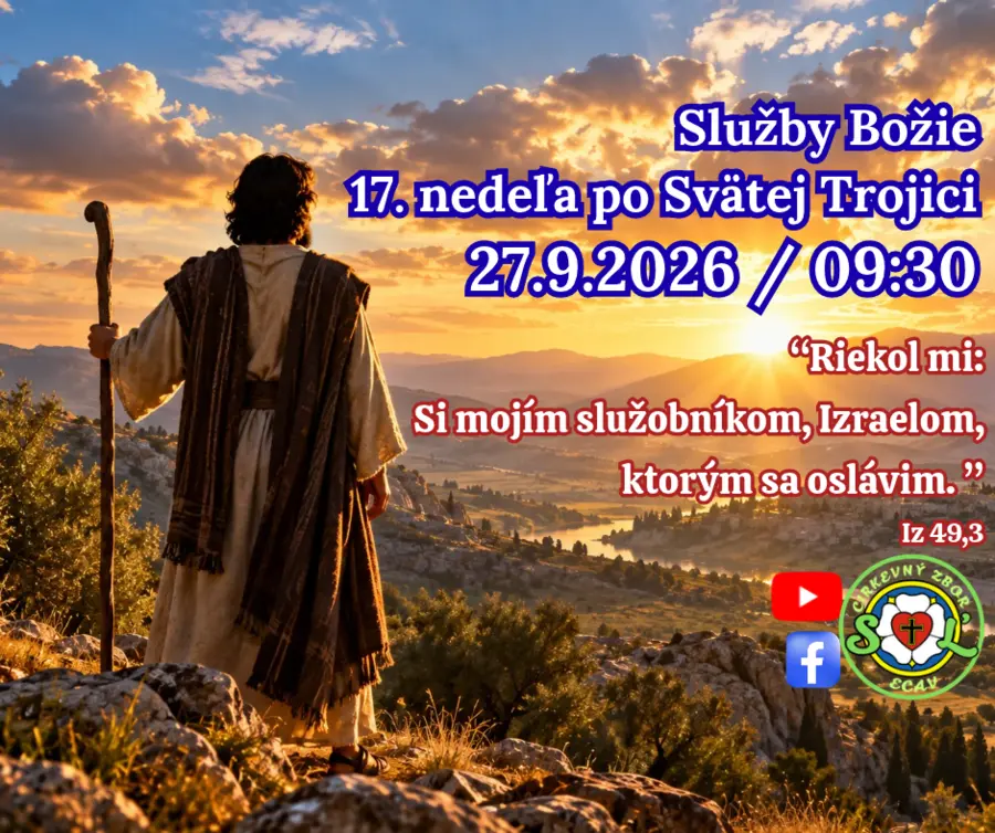 SLUŽBY BOŽIE ǀ 17. NEDEĽA PO SVÄTEJ TROJICI ǀ 27.9.2026