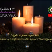 POZÝVAME VÁS NA SLUŽBY BOŽIE S VP SO SPOVEĎOU│2. ADVENTNÁ NEDEĽA│7.12.2025