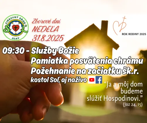 SLUŽBY BOŽIE│ZBOROVÉ DNI│31.8.2025