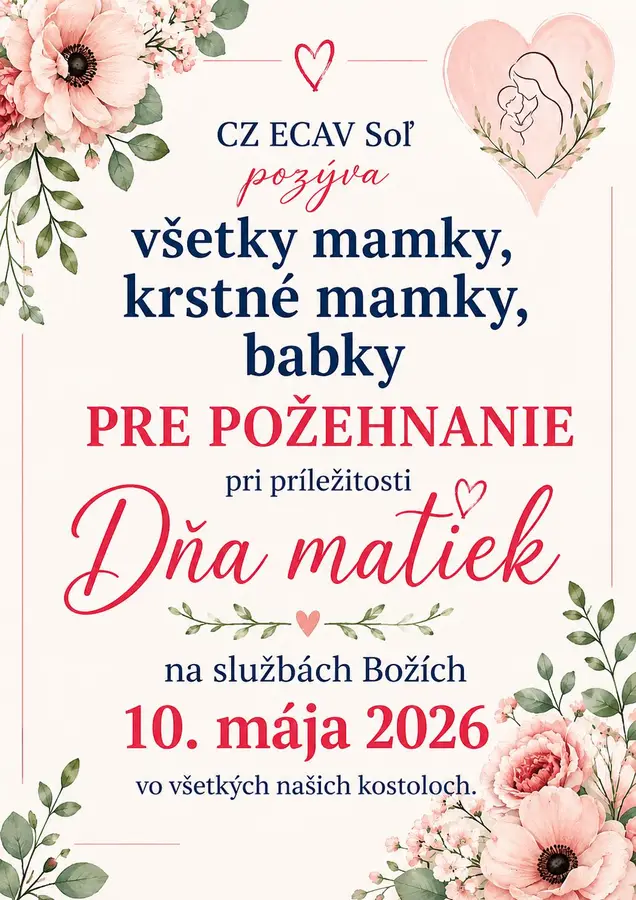 Pozývame mamy pre požehnanie