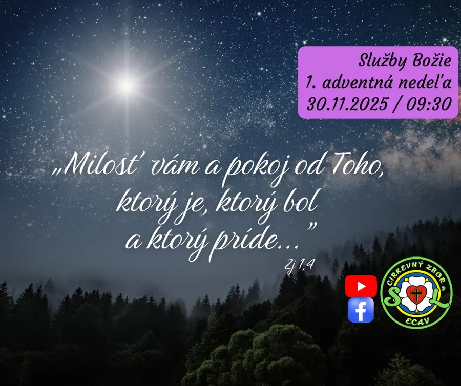 SLUŽBY BOŽIE│1. ADVENTNÁ NEDEĽA│30.11.2025