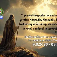 SLUŽBY BOŽIE S VP SO SPOVEĎOU ǀ 10. NEDEĽA PO SVÄTEJ TROJICI ǀ 9.8.2026