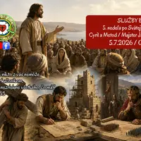 POZÝVAME VÁS NA SLUŽBY BOŽIE ǀ CYRIL A METOD - JÁN HUS ǀ 5.7.2026